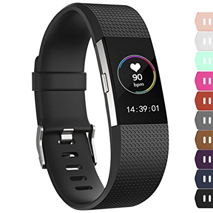 iGK For Fitbit Charge 2 Bands, Adjustable Replacement Sport Strap Bands ...